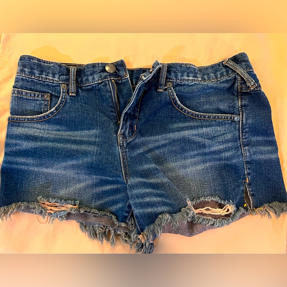 Free People Loving Good Vibrations Cutoffs
